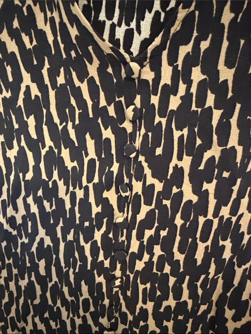 Zara Black & Tan Leopard-Print Mini Dress